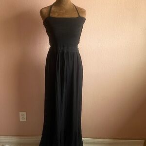 Chic Black Strapless Maxi Dress
